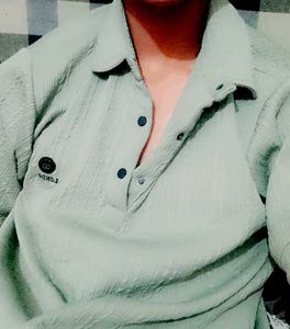 Green Button-Up Shirt