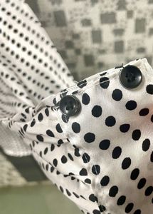 Polka Dot Tie Neck Top