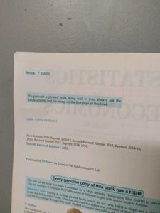 Statistics For Economics Class 11th
