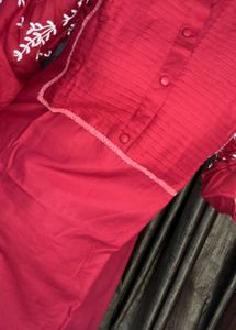Free Shipping -Cherry Embroidered Kurta With Pants