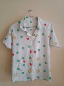 Retro Geometric Print Shirt