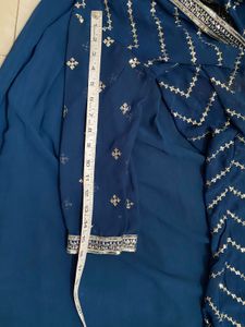 Girls Teal Sequined Party Dress (9-10)