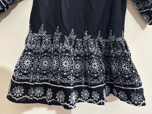 2 Set Of Pink Patterned Kimono &amp; Black Top