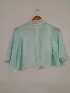 Cyan Embroidered Top (Women&#39;s)