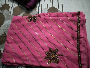 Beautiful Saree In Pink 🩷 Colour