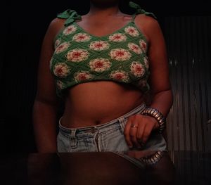 Crochet Floral Top