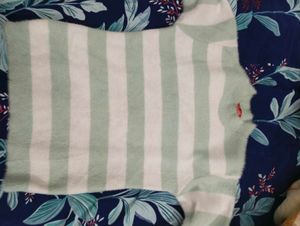 Striped Fuzzy Knit Top