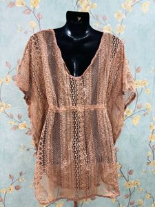 Nude Crochet Bikini Coverup/Dress