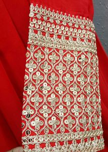 New Latest Heavy Fox Georgette Red Anarkali
