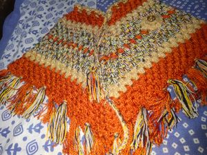 New Kids Winter Wool Handmade Poncho