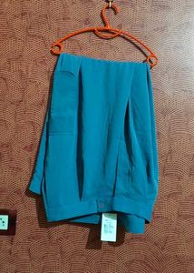 Blue Plazzo Cargo Pant