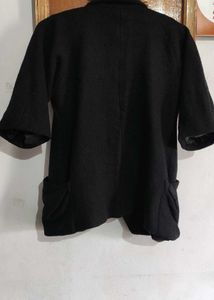 Black Short Sleeve Blazer