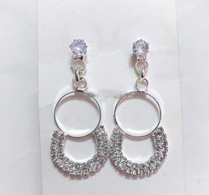 Sparkling Circle Drop Earrings
