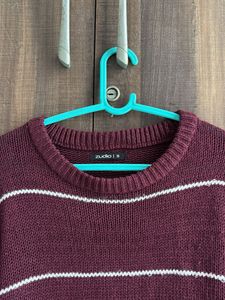 Striped Burgundy Sweater