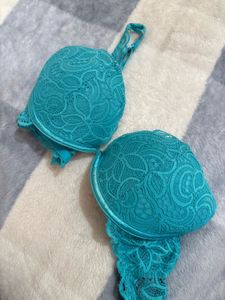 Teal Lace Bra