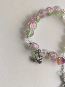 Handmade Ballerina Charm Beaded Bracelet