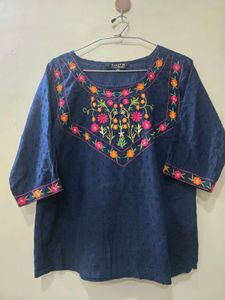 Embroidered Cotton Top