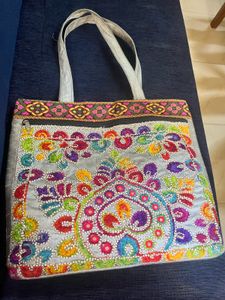 Embroidered big Tote Bag