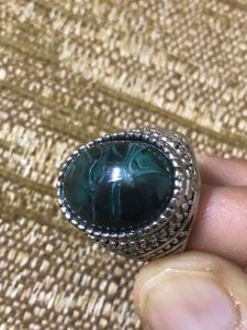 Statement Ring With Emerald Stone