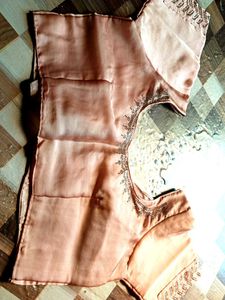 Peach Colour Saree Blouse size 44