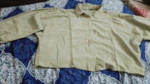 Olive Green Top With Purple T Shirt