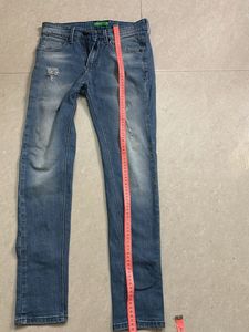 Benetton Slim Fit Ripped  Jeans ( 28)