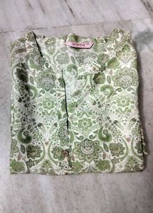 Green Printed Kurta