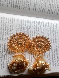Rose Gold Jhumka Earrings
