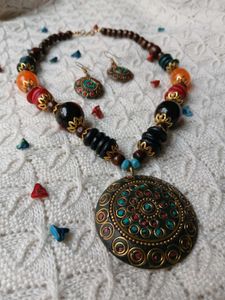 Multicolour Tibetian Jewellry Set