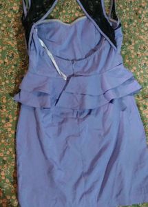 Blue Peplum Mini Dress