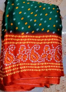 Festive Bandhani Saree...🎉❤️