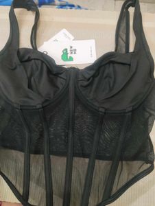 Black Corset Top - New with Tag