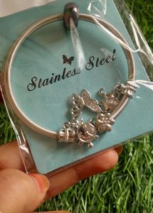Stainless Steel Charm Bangle✨️