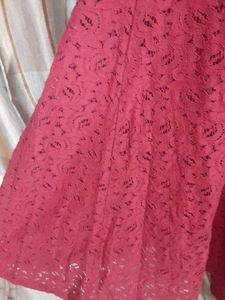 Red Lace Fit &amp; Flare Dress