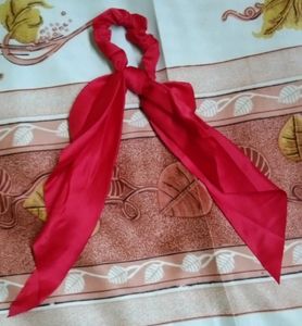 Red Hair Scarf Scrunchie Unused