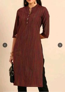 Elegant Brown Striped Kurta