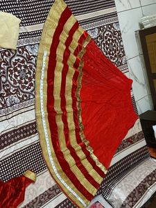 Red &amp; Cream Lehnga