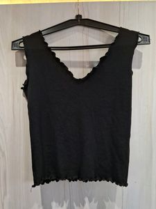 Black V Neck Top