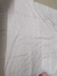 White Embroidered Fabric