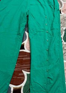 Green Embroidered Cord Set