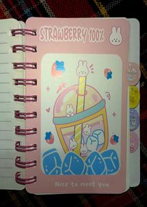 Cute Boba Tea Spiral Notebook