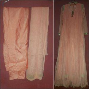Elegant Peach Embellished Gown