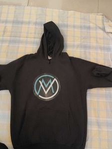 Graphic Print Black Hoodie