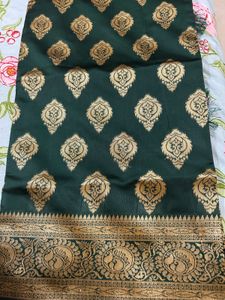 Emerald Green Brocade Fabric