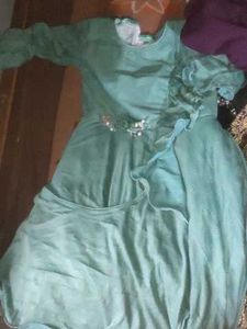 Girls' Party Wear Dress - Light Green