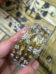 Green Glass Bangles