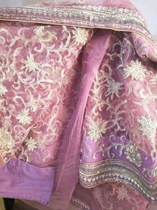 Readymade embroidered net Saree