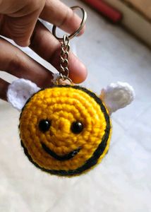 Bee Crochet Keychain