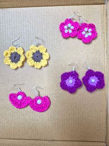 Crochet Flower Earrings