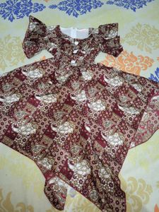 Vintage Batik Print Dress
